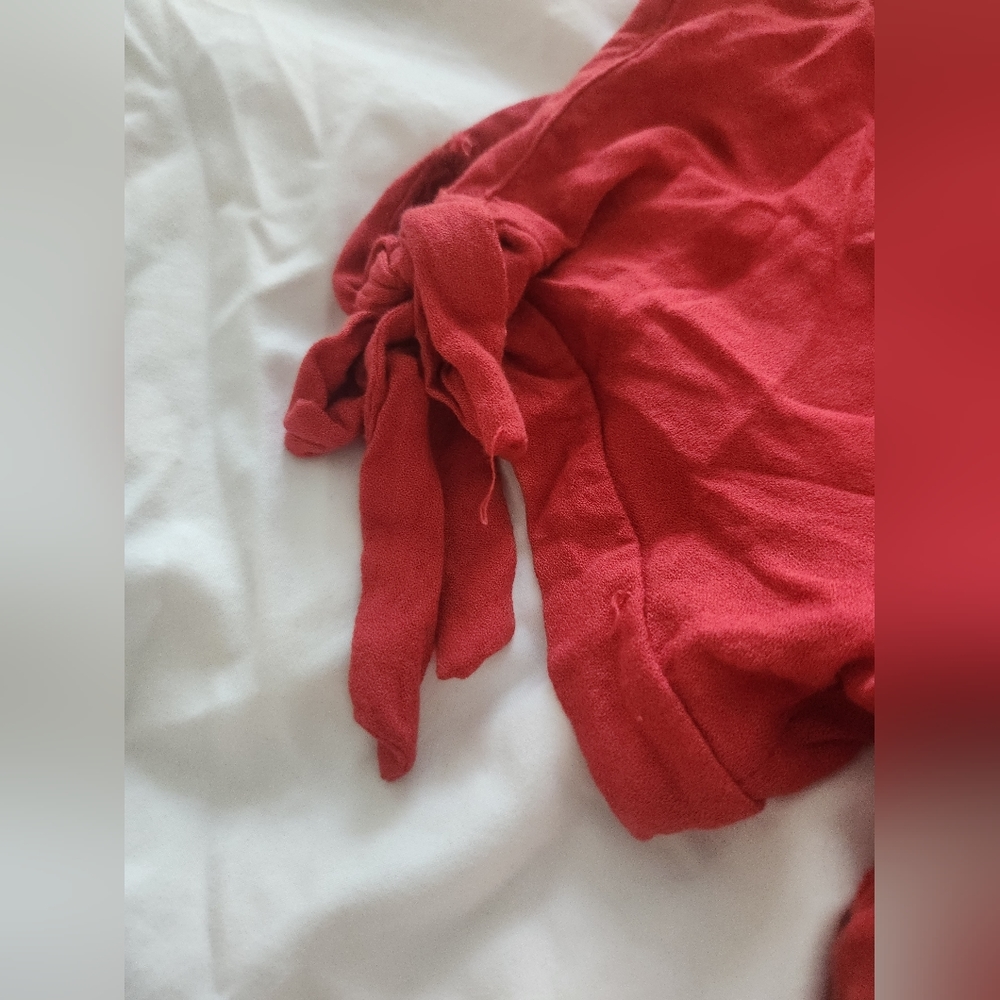 Vintage Rusty Red Bohemian Button Down Shirt - image 4